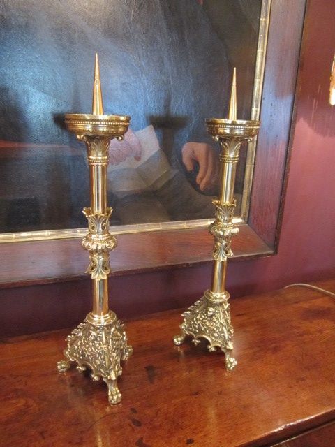 Superb Pair of Early Victorian 'Pricket' Candlesticks