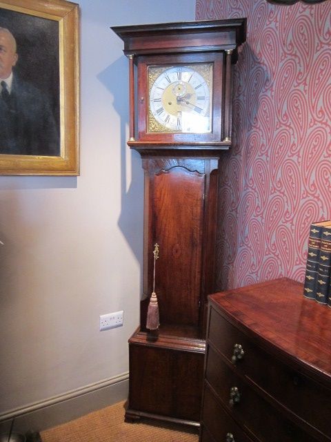 Small George III Period Inlaid 8 Day Longcase Clock