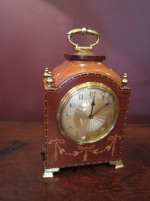 Top Quality Edwardian Sheraton Inlaid Mantel Clock