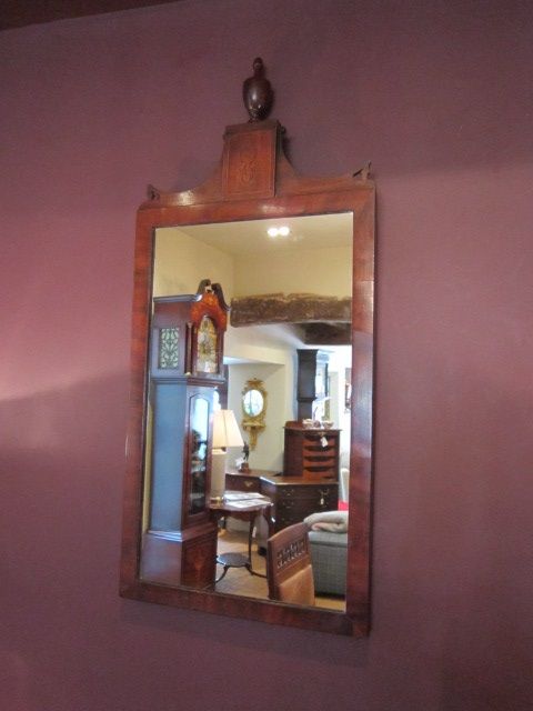 George III Period Sheraton Inlaid Mirror