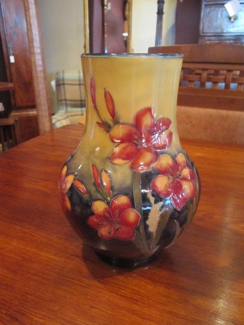 Large Moorcroft Freesia Yellow Top Vase