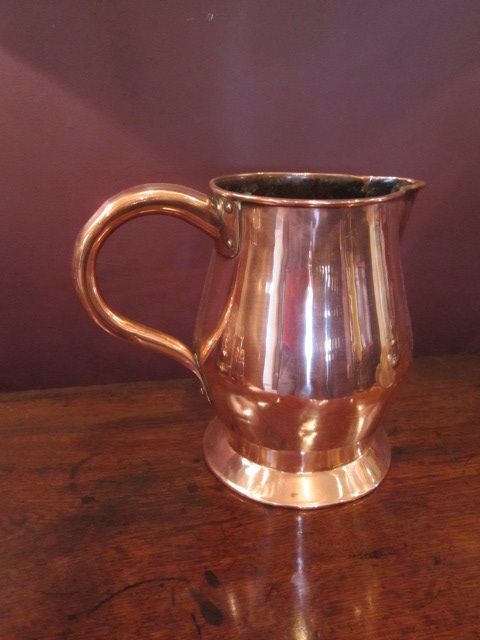 Large George III Period Copper Ale Jug