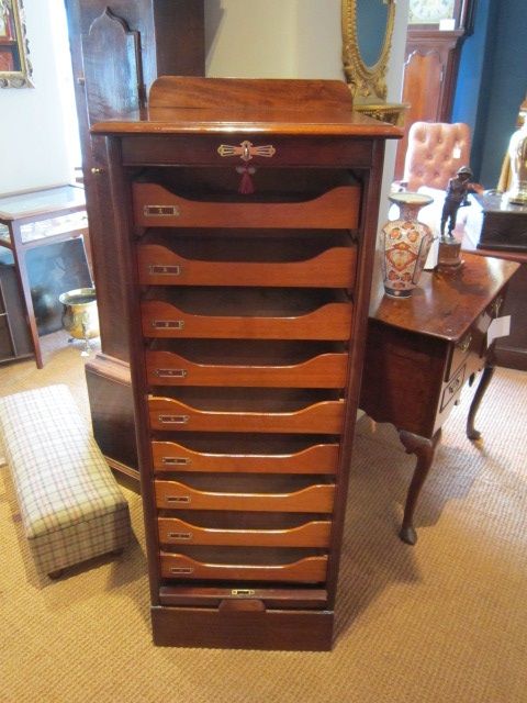 High Quality Edwardian Mahogany Filing Cabinet