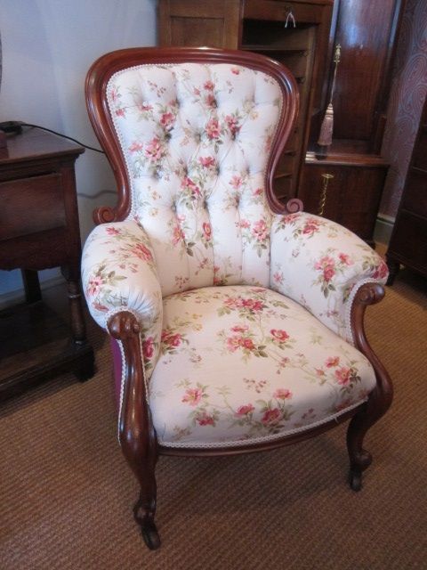 Quality Mid Victorian Spoon Back Upholstered Armchair