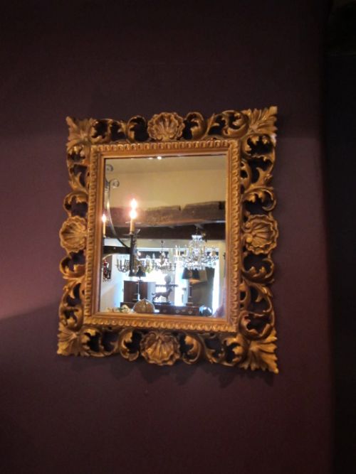 Decorative 19th Century Plaster Gilt Wall Mirror
