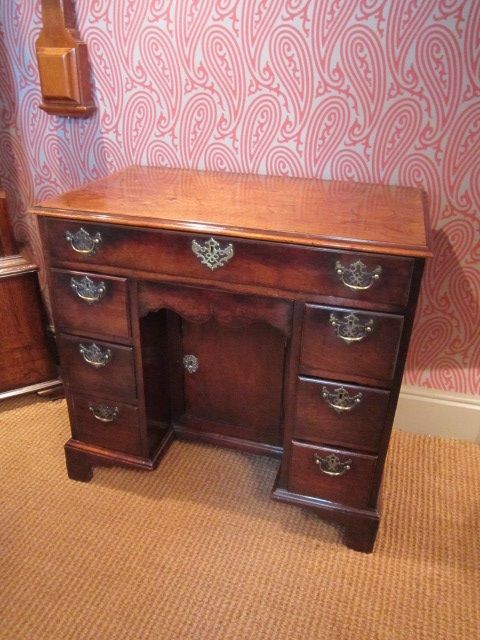 Original George II Period Mahogany Kneehole Desk