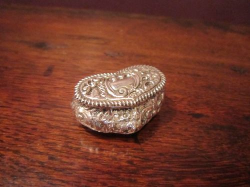 Top Quality Edwardian Silver Heart Shaped Box