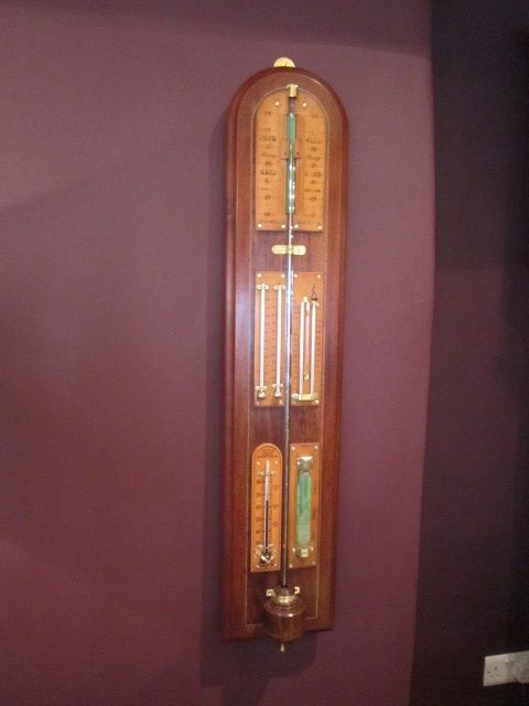 Superb Victorian Fruitwood Inlaid Weather Station