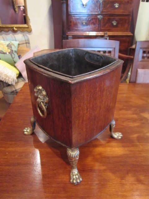 19th Century Oak & Brass Jardiniere Stand