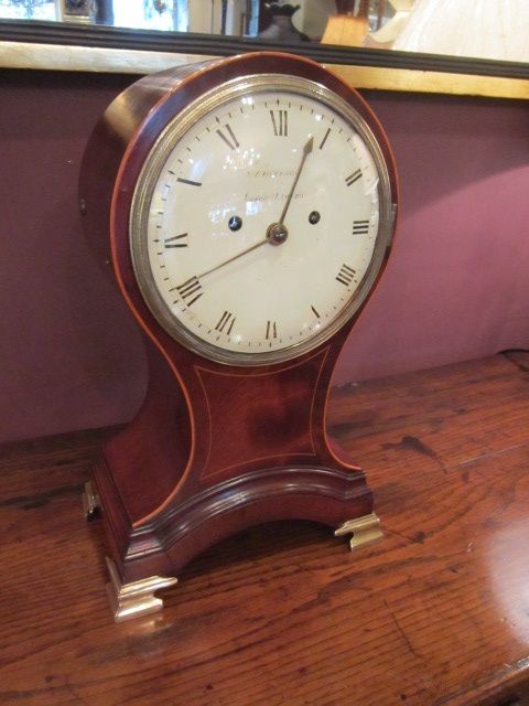 Fine George III Sheraton Inlaid Fusee Bracket Clock