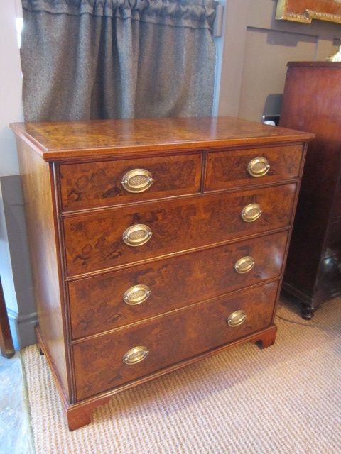 Superior Edwardian Burr Walnut Chest of Drawers