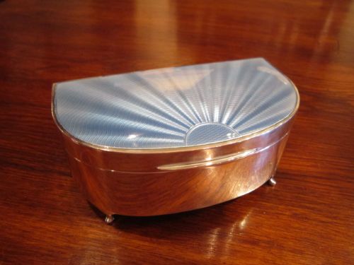 Fine George V Guillouche Enamel & Silver Jewel Box