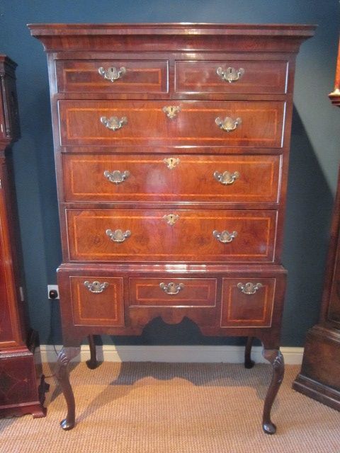 Superb George I Period Walnut Chest on Stand