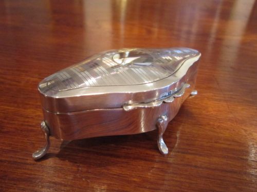 High Quality Edwardian Silver Shaped Ring Box