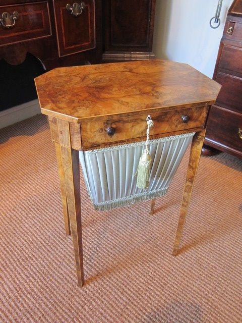 Fine Regency Period Amboyna Sewing Table