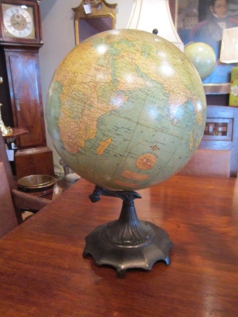 1920'S American 12" Plaster Terrestrial Globe