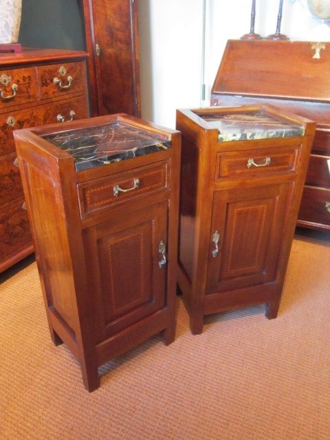 Top Quality Pair of Edwardian Inlaid Bedside Cabinets