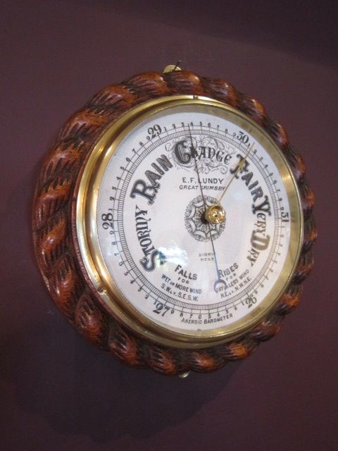 Top Quality Mid Victorian Oak Ship's Barometer