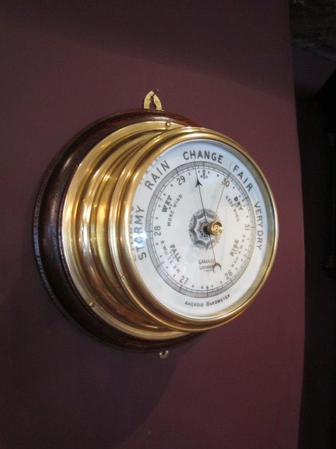 Superb Victorian London Bulkhead Marine Barometer