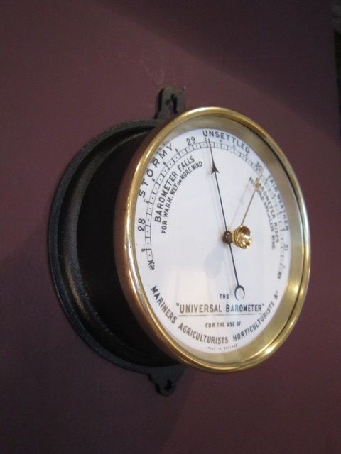 Rare Victorian Cast Iron Universal Marine Barometer