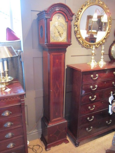 Outstanding 19th Century Inlaid Grandmother Clock