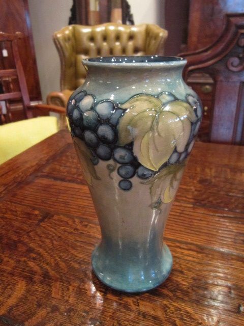 Moorcroft Leaf & Berries on Celadon Vase