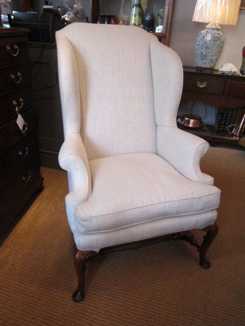 Very Comfortable 19th Century Wing Armchair