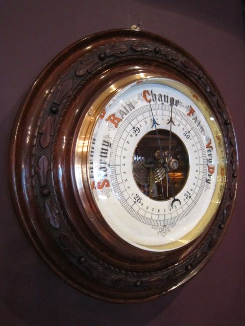 Impressive Victorian Walnut Skeletonised Barometer