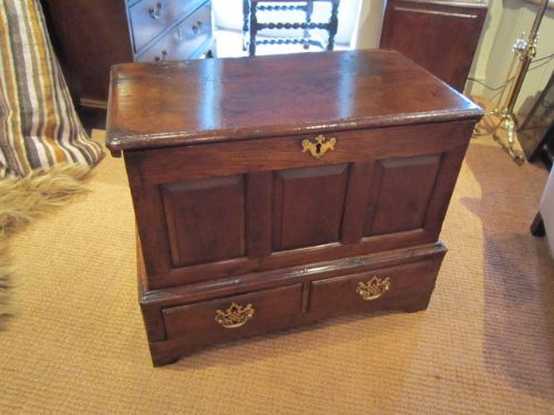 Superb George II Period Oak Coffer Bach
