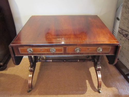 Outstanding Regency Rosewood Inlaid Sofa Table
