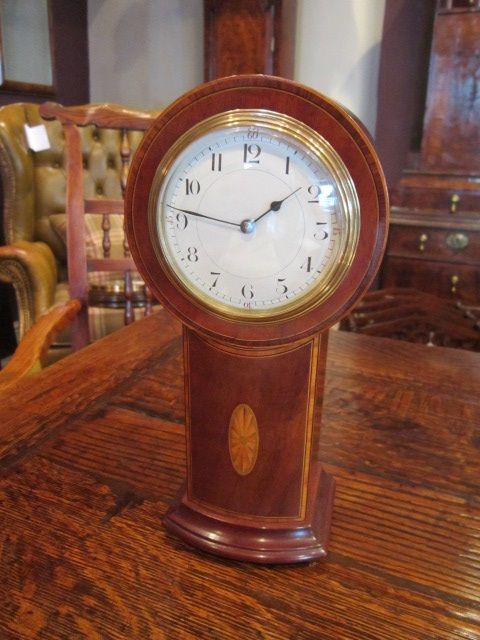 Art Noveau Period Sheraton Inlaid Mantel Clock