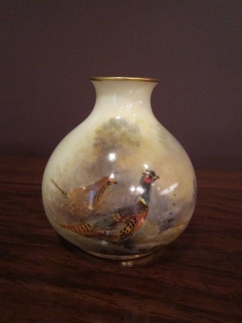 Royal Worcester Stinton Pheasant Bud Vase
