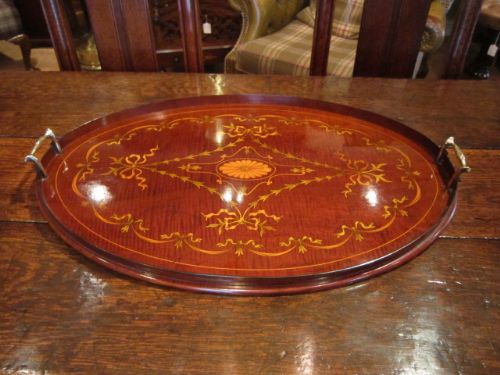 Top Quality Edwardian Sheraton Inlaid Butler's Tray