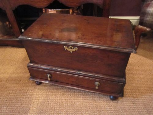 Small William & Mary Period Oak Coffer Bach