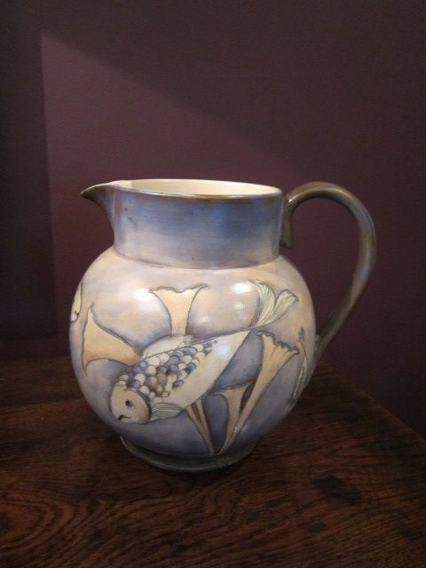 Rare Moorcroft Salt Glazed Fish Pattern Jug