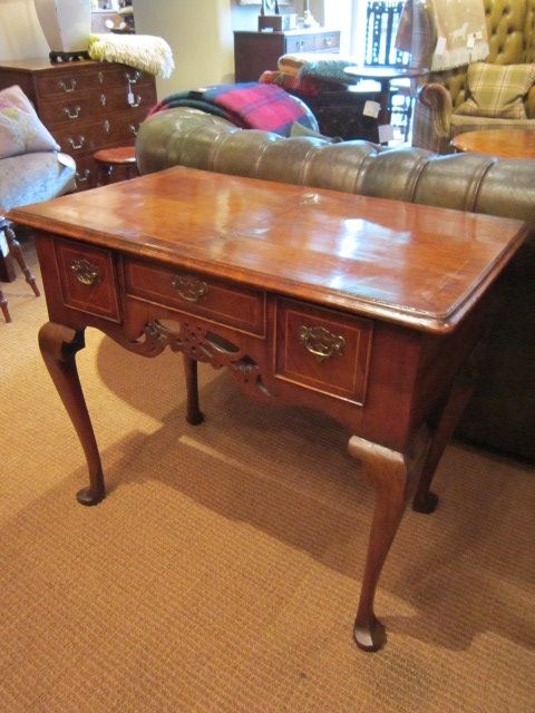 Superb Queen Anne Period Walnut Inlaid Lowboy