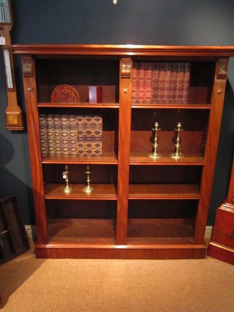 Impressive 19th Century Mahogany Open Bookcase