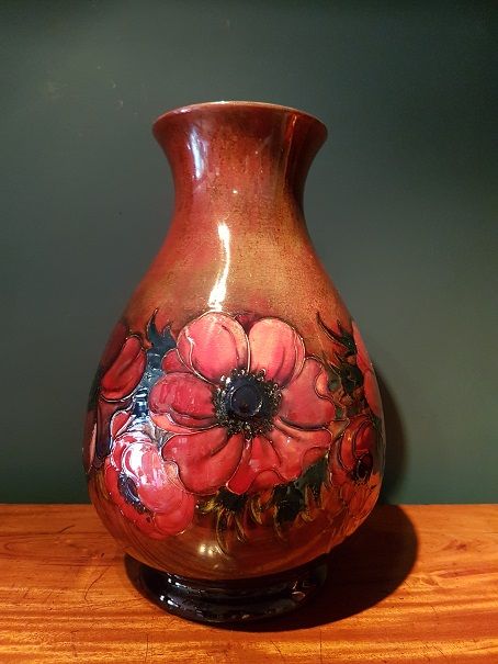 Large Moorcroft Anemone Flambe Glazed Vase