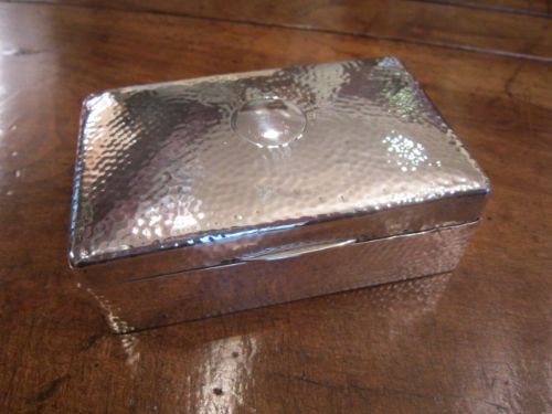 Superb Arts & Crafts Period Solid Silver Table Box.