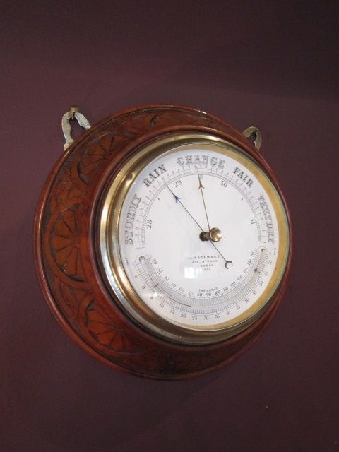 Superb Mid Victorian London Walnut Cased Barometer