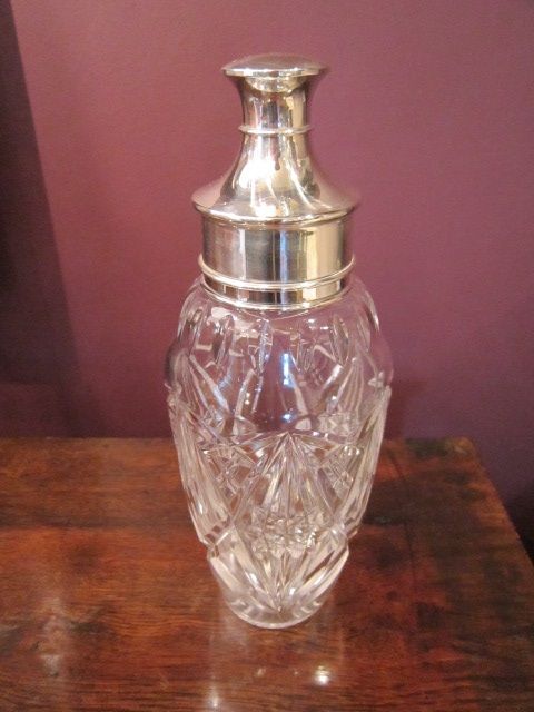 Fine George V Period Silver Mounted Cocktail Shaker