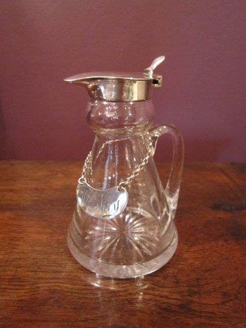 High Quality George V Silver Whisky 'Noggin' Decanter