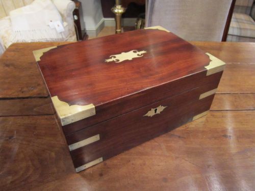 Superb Regency Mahogany Brass Bound Writing Slope