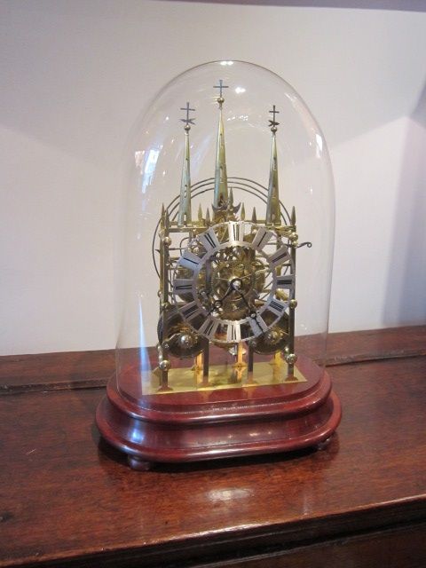 Impressive Early Victorian Double Fusee Skeleton Clock