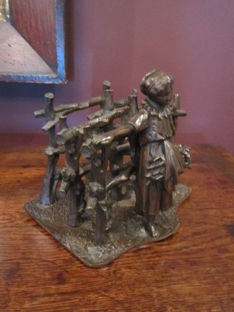 Art Nouveau Period Bronze Letter Rack