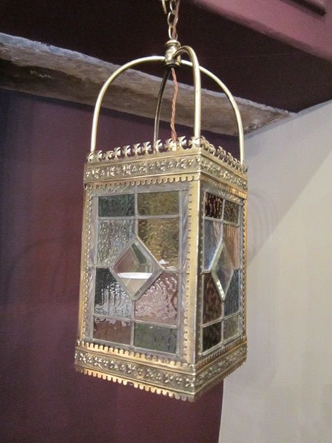 High Quality Victorian Leaded Panel Hall Lantern