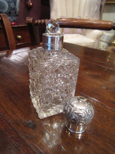 George V Period Crystal Cut & Silver Scent