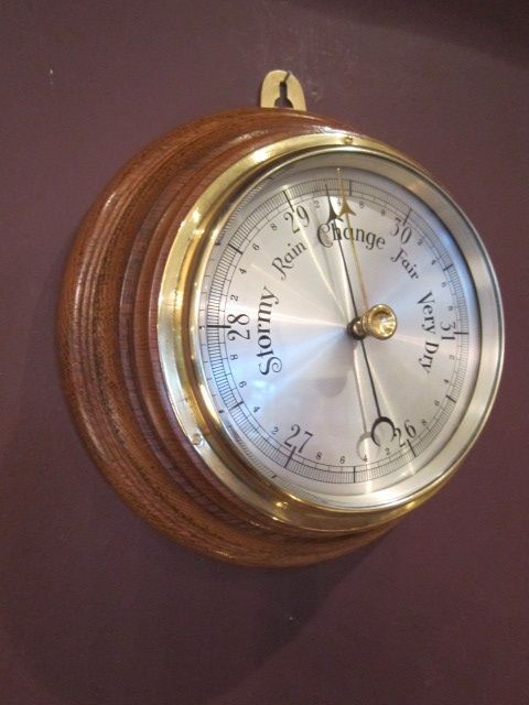 High Quality Victorian Polished Oak Barometer