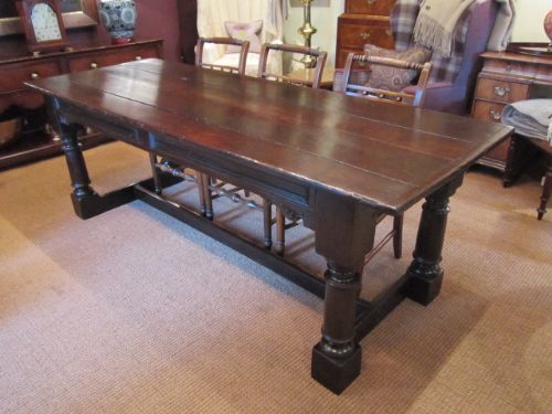 Superb Late 17th Century Oak Refectory Table