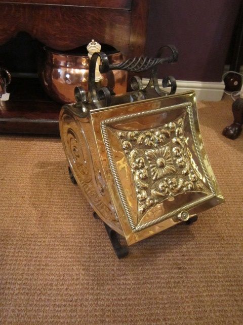 Arts & Crafts Period Brass Coal Box